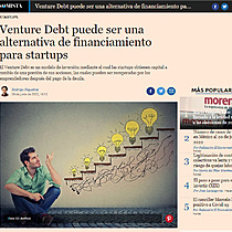 Venture Debt puede ser una alternativa de financiamiento para startups